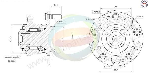 Odm-multiparts 70-040025 Wheel bearing kit 70040025