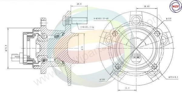 Odm-multiparts 70-090075 Wheel bearing kit 70090075