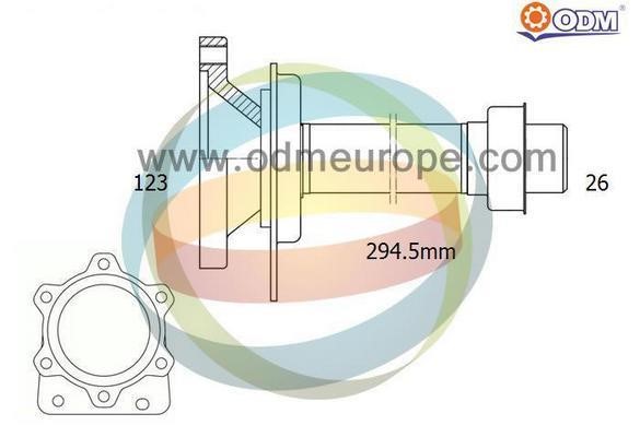 Odm-multiparts 16-210190 Stub Axle, differential 16210190