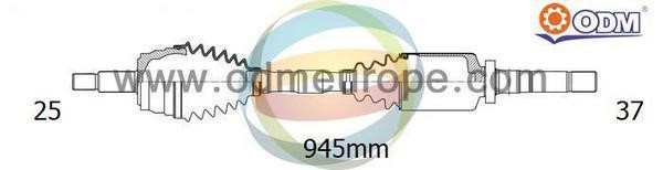 Odm-multiparts 18-166110 Drive shaft 18166110