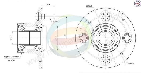 Odm-multiparts 70-040064 Wheel bearing kit 70040064