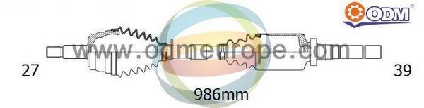 Odm-multiparts 18-292850 Drive shaft 18292850