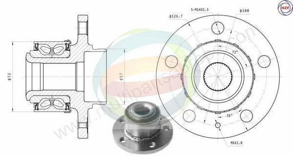 Odm-multiparts 70-210101 Wheel bearing kit 70210101