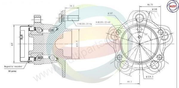 Odm-multiparts 70-060096 Wheel bearing kit 70060096