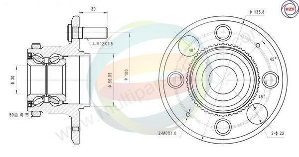 Odm-multiparts 70-040029 Wheel bearing kit 70040029