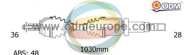 Odm-multiparts 18-152651 Drive shaft 18152651