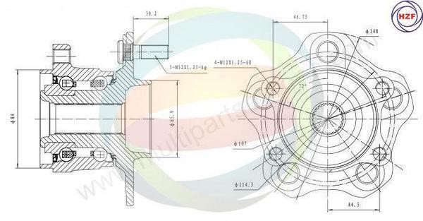 Odm-multiparts 70-060097 Wheel bearing kit 70060097