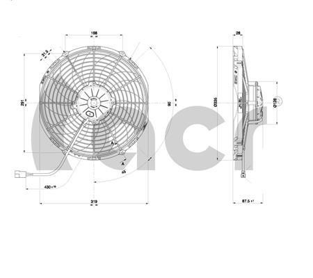 ACR 166088 Hub, engine cooling fan wheel 166088
