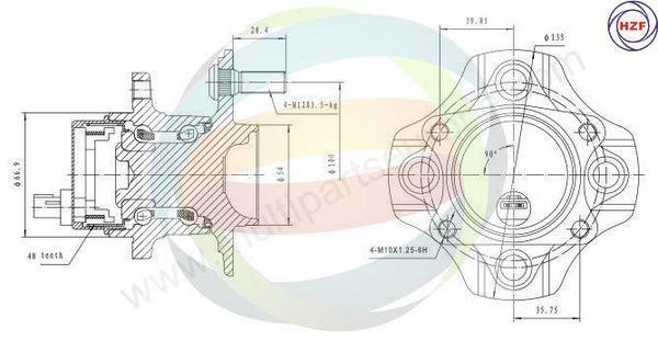 Odm-multiparts 70-090027 Wheel bearing kit 70090027