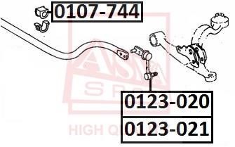 Asva 0123-021 Rod/Strut, stabiliser 0123021