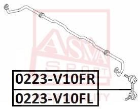 Asva 0223-V10FR Rod/Strut, stabiliser 0223V10FR