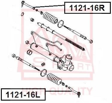 Asva 1121-16L Tie rod end outer 112116L