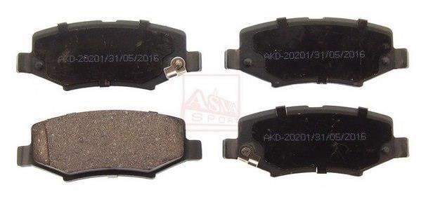 Asva AKD-20201 Rear disc brake pads, set AKD20201