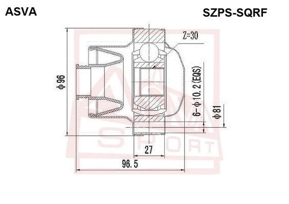 Asva SZPS-SQRF Joint kit, drive shaft SZPSSQRF