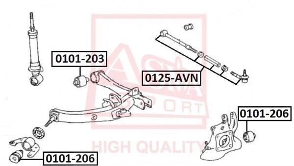 Asva 0125-AVN Track Control Arm 0125AVN
