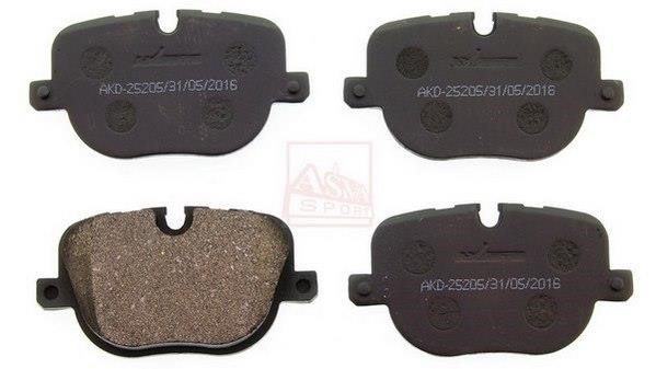 Asva AKD-25205 Rear disc brake pads, set AKD25205