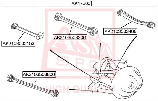 Asva AK2103502153 Track Control Arm AK2103502153