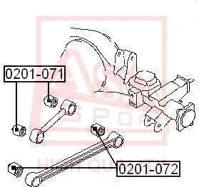 Asva 0201-072 Silent block rear trailing arm 0201072