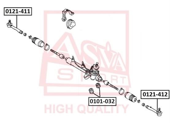 Asva 0121-412 Tie rod end outer 0121412