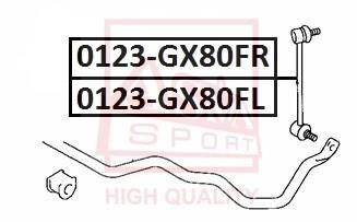 Asva 0123-GX80FL Rod/Strut, stabiliser 0123GX80FL