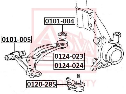 Asva 0101-005 Control Arm-/Trailing Arm Bush 0101005