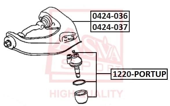 Asva 0424-036 Track Control Arm 0424036