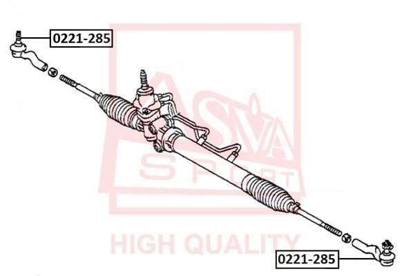 Asva 0221-285 Tie rod end outer 0221285