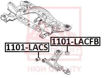 Asva 1101-LACFB Control Arm-/Trailing Arm Bush 1101LACFB