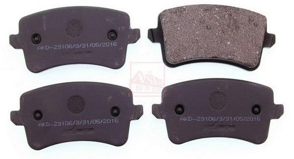 Asva AKD-23106 Front disc brake pads, set AKD23106
