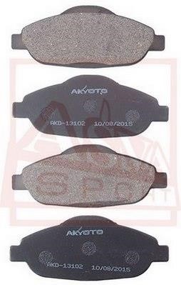 Asva AKD-13102 Front disc brake pads, set AKD13102