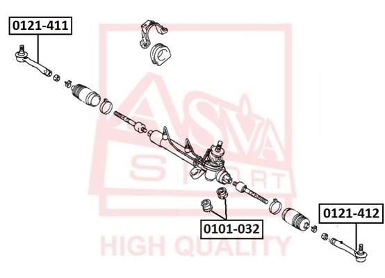 Asva 0121-411 Tie rod end outer 0121411