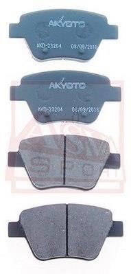 Asva AKD-23204 Rear disc brake pads, set AKD23204