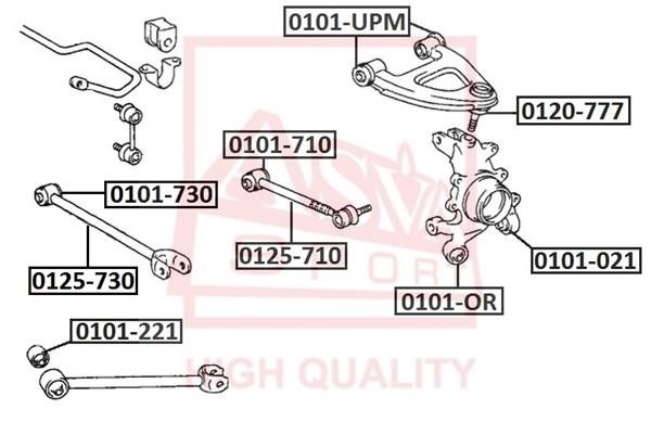 Asva 0101-021 Control Arm-/Trailing Arm Bush 0101021