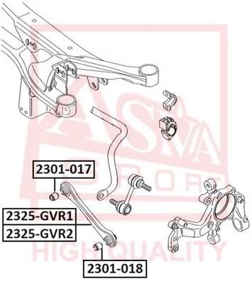 Asva 2325-GVR1 Lever rear transverse 2325GVR1