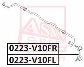 Asva 0223-V10FL Rod/Strut, stabiliser 0223V10FL