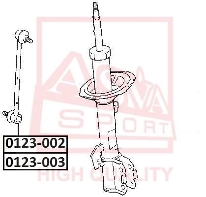 Asva 0123-003 Rod/Strut, stabiliser 0123003