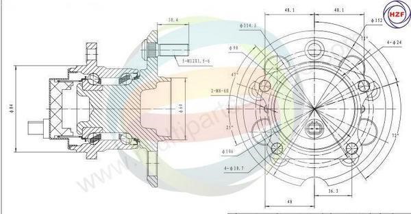 Odm-multiparts 70-090059 Wheel bearing kit 70090059