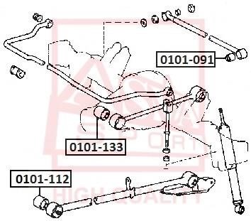 Asva 0101-112 Silent block rear trailing arm 0101112