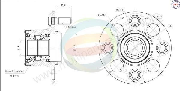 Odm-multiparts 70-040062 Wheel bearing kit 70040062