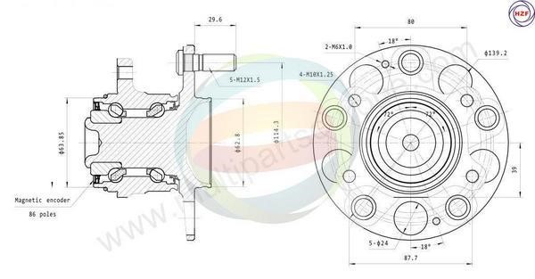 Odm-multiparts 70-040055 Wheel bearing kit 70040055