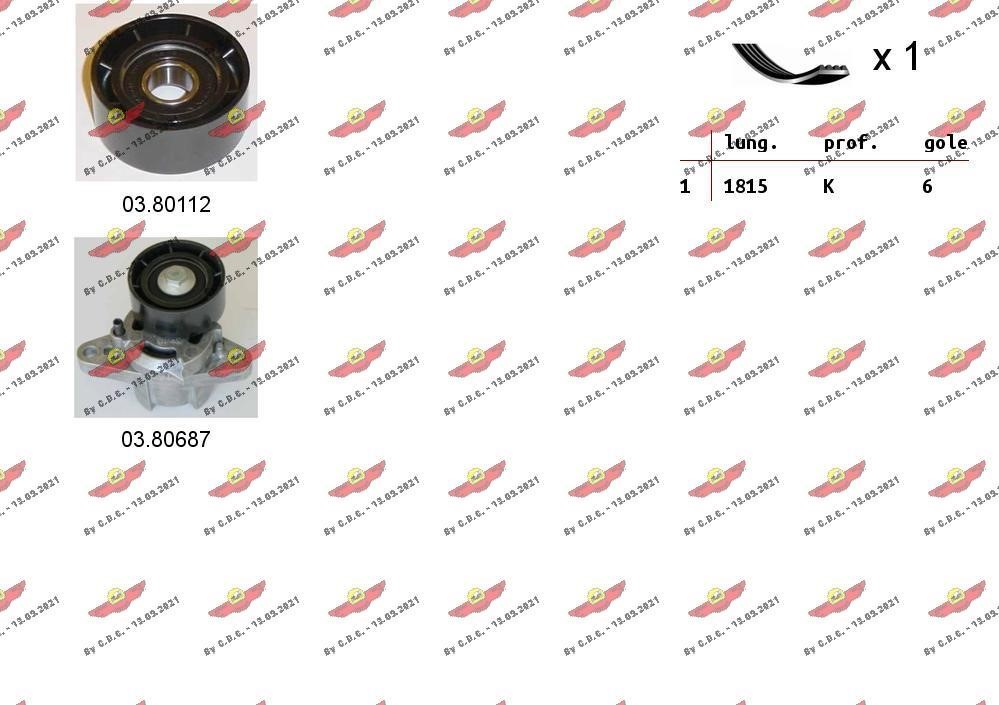 Autokit 06.0125 Drive belt kit 060125