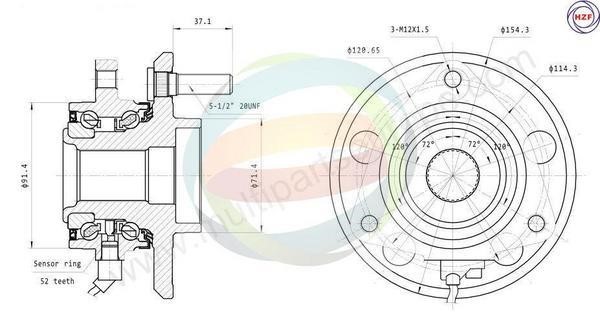 Odm-multiparts 70-220063 Wheel bearing kit 70220063