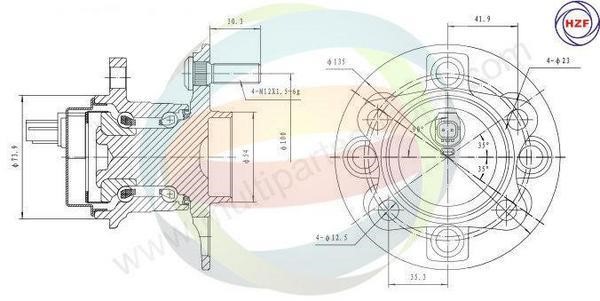 Odm-multiparts 70-090138 Wheel bearing kit 70090138