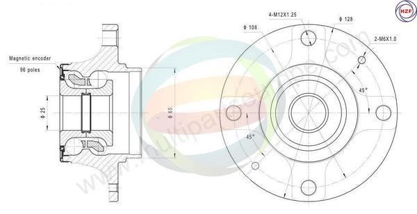 Odm-multiparts 70-160126 Wheel bearing kit 70160126