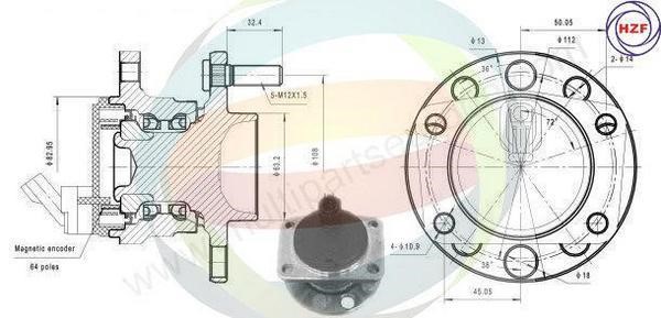 Odm-multiparts 70-010042 Wheel bearing kit 70010042