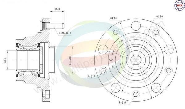 Odm-multiparts 70-010079 Wheel bearing kit 70010079