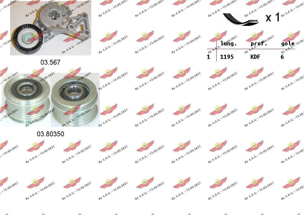 Autokit 06.0106 Drive belt kit 060106