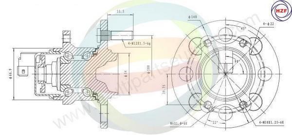 Odm-multiparts 70-080049 Wheel bearing kit 70080049