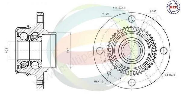 Odm-multiparts 70-210052 Wheel bearing kit 70210052