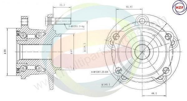 Odm-multiparts 70-160009 Wheel bearing kit 70160009